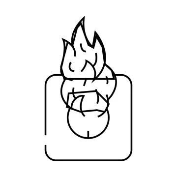 On fire socket line icon vector illustration Stock Illustration