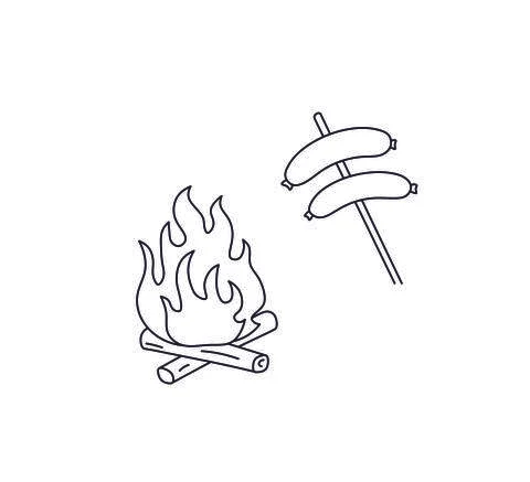 Fire sosiski Stock Illustration