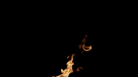 Fire Source for Composing isolated on Black Background Stock Footage 196810232