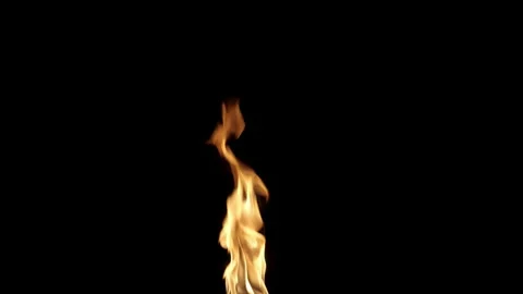 Fire Source for Composing isolated on Black Background Stock Footage 196810879
