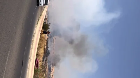 Fire in spanish residence Stock Footage 113827597
