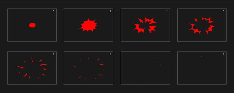 Fire spark animation effect. Spark Smoke Animation. Animation of smoke. Sprit Stock Illustration