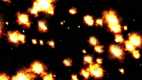 Fire spark blast particle effect loop animation Stock Footage 161216580