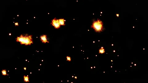 Fire spark blast particle effect loop animation Stock Footage 161216730