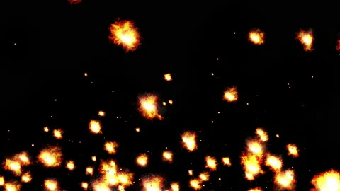 Fire spark blast particle effect loop animation Stock Footage 161217842