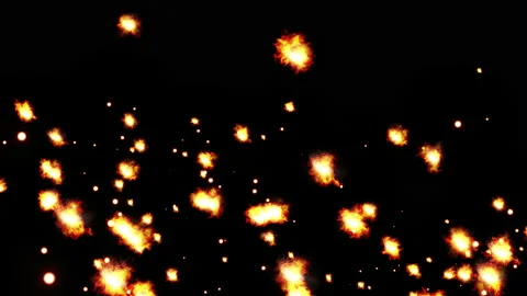 Fire spark blast particle effect loop animation Stock Footage 161218301