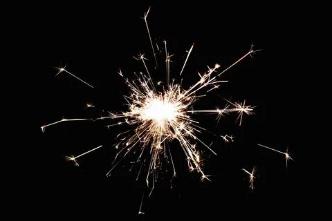 Fire sparkle black background Foto stock