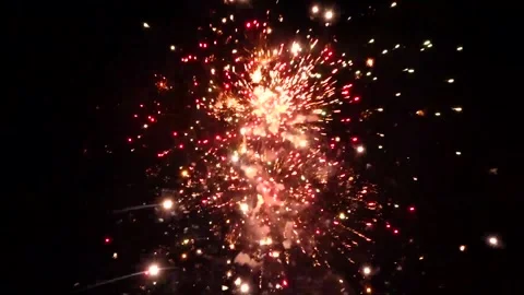 Fire Sparkle In Night Background Stock-Footage 294279665