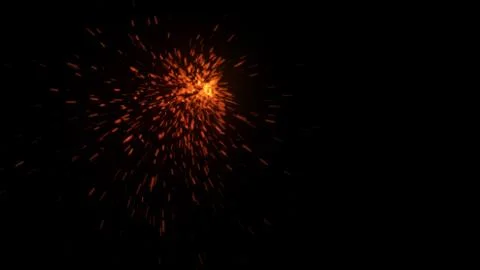 Fire sparklers on black background Stock Photos