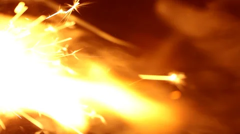 Fire sparklers explosion Stock Footage 36437607