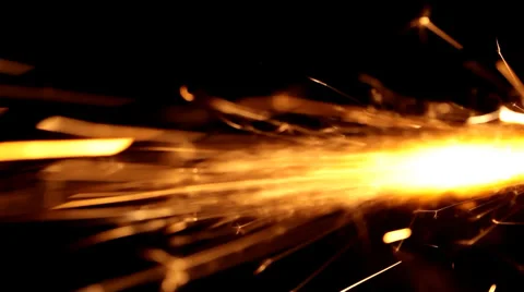 Fire sparklers  explosion isolated on black Stock Footage 36437429