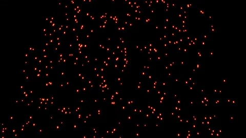 Fire sparkles Animation effect Black Background stock video Stock Footage 309979295