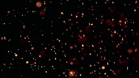Fire sparkles motion graphics with night background Stock Footage 132412558
