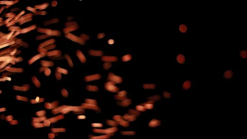 Fire Sparkling black background stock video footage Video stock 252449080