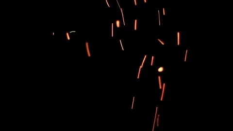 Fire Sparkling black screen background overlay Stock Footage 252448995