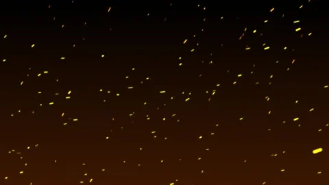 Fire sparks and glowing ember particle overlay on dark background 4K Stock Footage 336014285