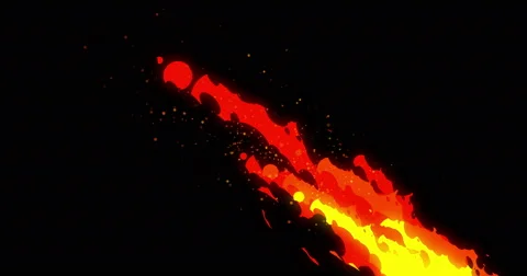 Fire with sparks animated effect Stock Footage 49736408