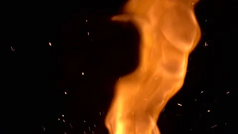 Fire sparks animation, slow motion Stock Footage 149667418