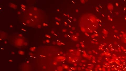 Fire sparks background. Burning red sparks. Fire flying sparks. Blurred bright イラスト素材
