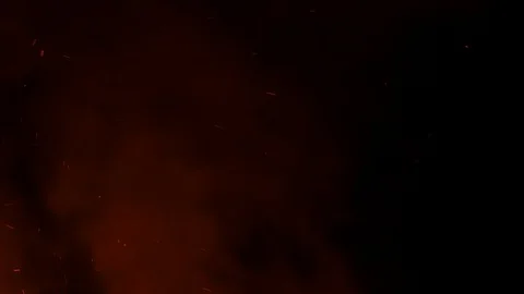 Fire sparks on black background. Stock Footage 86887614
