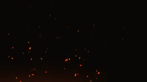Fire sparks on black background Stock Footage 149674114