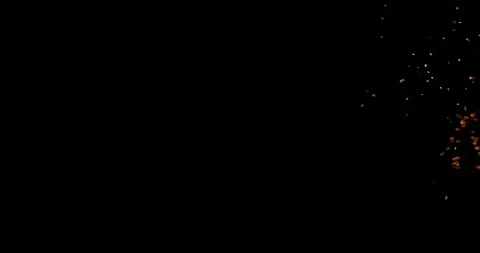Fire Sparks On A Black Background Stock Footage 161519878