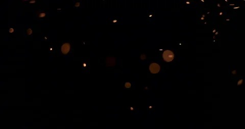 Fire Sparks On A Black Background Stock Footage 161520974