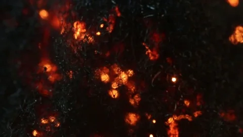 Fire Sparks Burn Upwards MAC Stock Footage 74537671