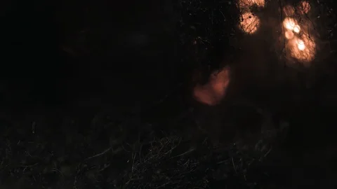 Fire Sparks Close-up Stock Footage 90208921