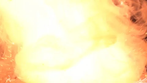 Fire sparks on a dark background. Fire sparks animation, slow motion Stock Footage 149290342