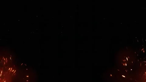 Fire Sparks Explosion with Bright Core Glow and Smoke Overlay Stock Footage 332612918