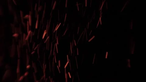 Fire sparks from a fire in the night. (slow motion) Stock Footage 50262736
