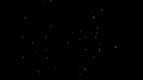 Fire Sparks Flying Up in Alpha Channel Stock Footage 70323662
