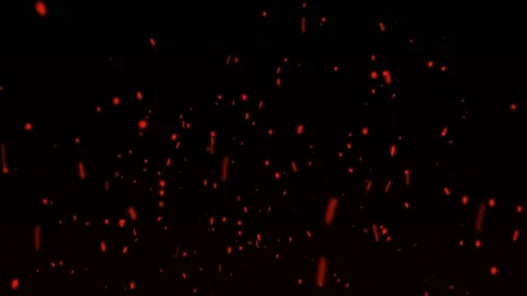 Fire sparks isolated on black background. Stock Footage 148670363