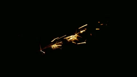 Fire sparks motion graphics with night background Stock Footage 135401886