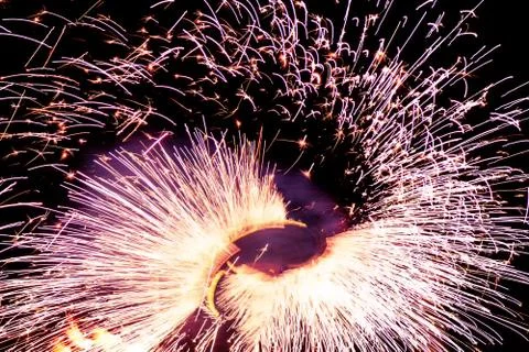 Fire Sparks Foto stock