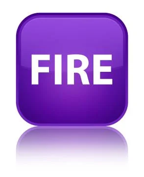 Fire special purple square button Stock Illustration