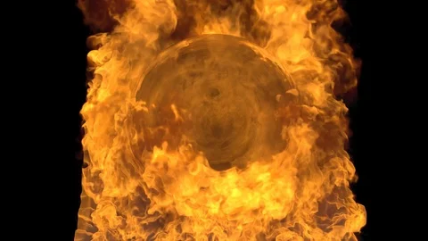 Fire sphere background. Stock Footage 120335537