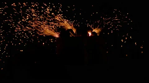 Fire spikes Stock Footage 232960279