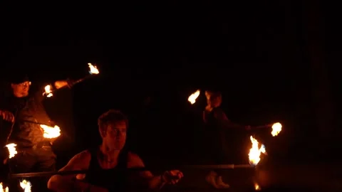 Fire Spinners Video stock 229906681