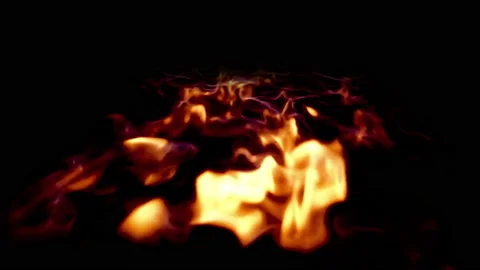 Fire spreading across a ceiling in slow motion Video stock 104809467