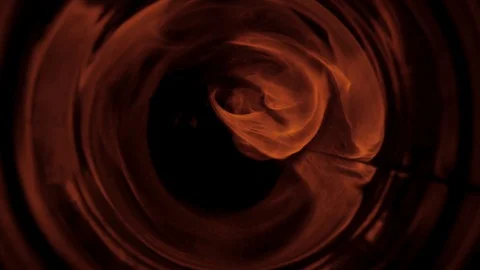 Fire spreads inside a metal pipe Stock Footage 118448445