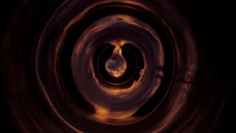 Fire spreads inside a metal pipe Stock Footage