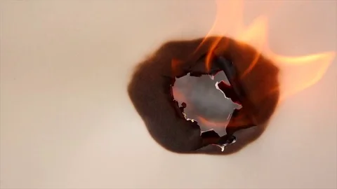 Fire Spreads on Paper Stock Footage 81196922