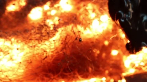 Fire Spreads Quickly MAC Stock Footage 74545506