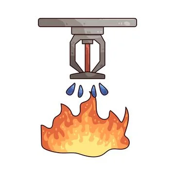 Fire sprinkler illustration Stock Illustration