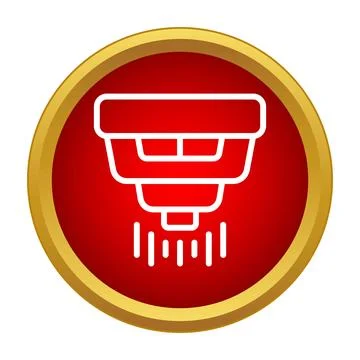Fire sprinkler safety system vector icon detecting danger Illustrazione stock
