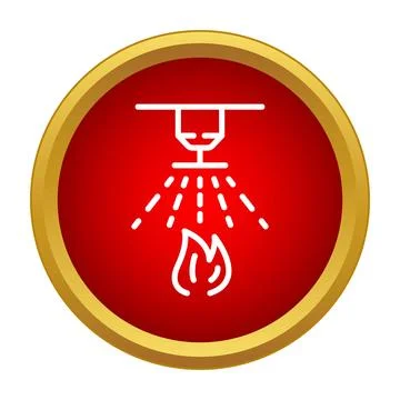 Fire sprinkler system activating during emergency Stock Illustration