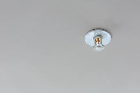 Fire sprinkler system, active fire protection Stock Photos