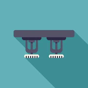 Fire sprinkler system hanging from ceiling protecting building from fire Stock Illustration